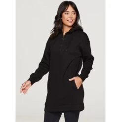 RBX Women's 1/4-Zip Fleece Hoodie Tunic Sweatshirt -Fierce Femme 2084457 001 alt2