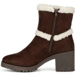 OLIVIA MILLER Women's Andrea Stacked Heel Bootie -Fierce Femme 2084502 201 alt2