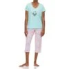 RENE ROFE Women's Beach Happy Capri PJ Sleep Set, 2 Piece -Fierce Femme 2086816 430 main