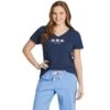 LIFE IS GOOD Women's Three Daisies Snuggle Up Relaxed Short-Sleeve Sleep Vee -Fierce Femme 2087634 403 main