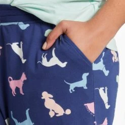 LIFE IS GOOD Women's Colorful Dogs Pattern Snuggle Up Sleep Pants -Fierce Femme 2087637 403 alt3