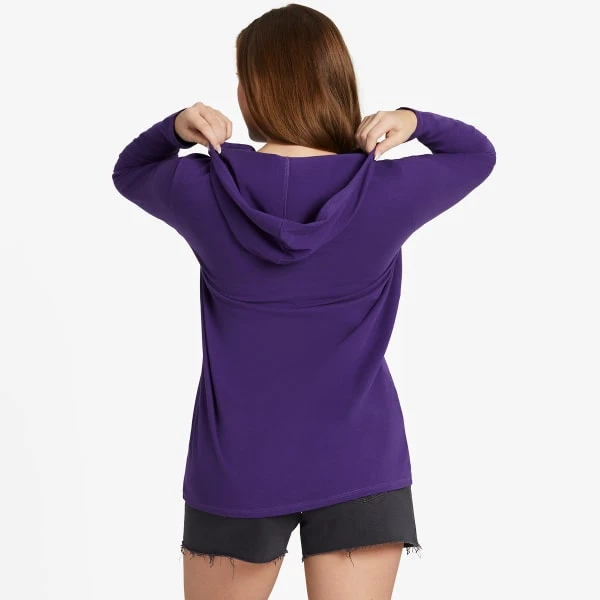 LIFE IS GOOD Women's Floral Rainbow Heart Long-Sleeve Crusher-LITE Hooded Tee 4 LIFE IS GOOD Women's Floral Rainbow Heart Long-Sleeve Crusher-LITE Hooded Tee - Image 2