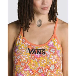 VANS Juniors' Resort Floral Halter Tank Top -Fierce Femme 2089361 905 alt2