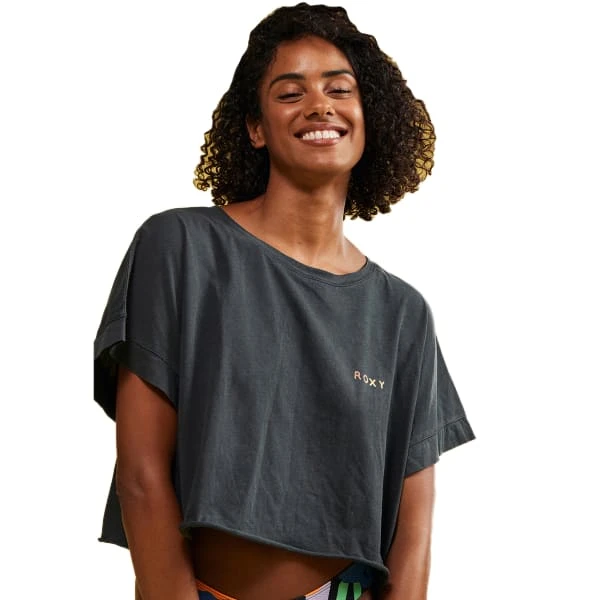 ROXY JUNIORS' Twin Palms Drop Shoulder Short-Sleeve Tee 3 ROXY JUNIORS' Twin Palms Drop Shoulder Short-Sleeve Tee