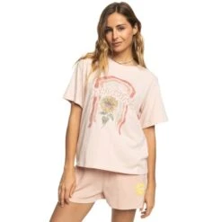 ROXY Juniors' Moonlight Sunset A Oversized Boyfriend Short-Sleeve Tee
