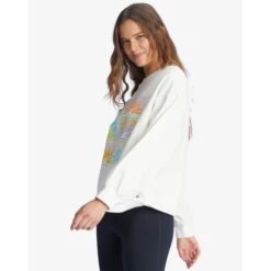 ROXY Juniors' Morning Hike Sweatshirt -Fierce Femme 2089430 101 alt2