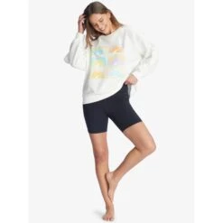 ROXY Juniors' Morning Hike Sweatshirt -Fierce Femme 2089430 101 alt5