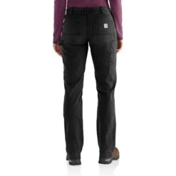 CARHARTT Women's 102323 Rugged Flex Loose Fit Canvas Double-Front Work Pant 11 CARHARTT Women's 102323 Rugged Flex Loose Fit Canvas Double-Front Work Pant -Fierce Femme 2089810 001 alt3
