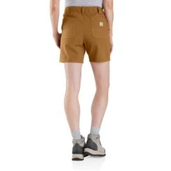 CARHARTT Women's 105730 Rugged Flex Relaxed Fit Canvas Work Short -Fierce Femme 2089964 246 alt3