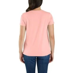 CARHARTT Women's 105740 Relaxed Fit Lightweight Short-Sleeve Crewneck T-Shirt 7 CARHARTT Women's 105740 Relaxed Fit Lightweight Short-Sleeve Crewneck T-Shirt -Fierce Femme 2089968 671 alt2